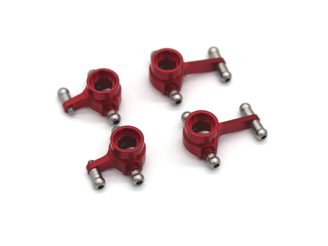 Rojo4pcs Soporte De Rueda Trasera De Metal Mejorado Para Wltoys 284131 284010 284161 K989 K969 1/28 Coches Rc Vehículos Modelos Piezas