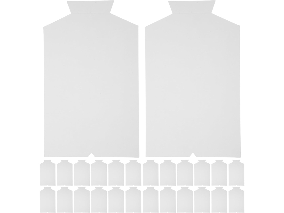 50 Cajas De Cartón Plegables Blancas Para Camisas Y Ropa, Diseño Resistente A Las Arrugas, Superficie Lisa.