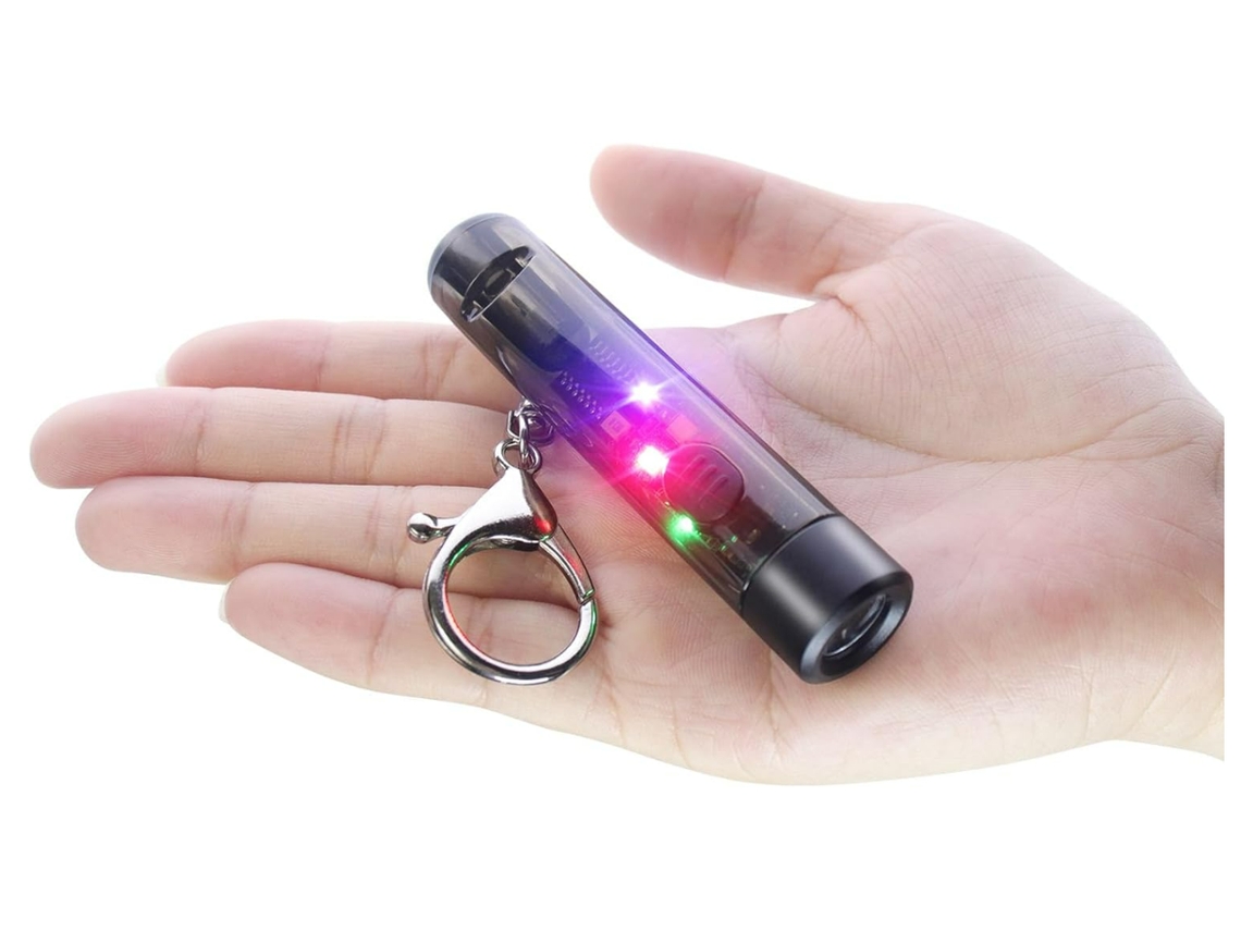 Mini Linterna Llavero De 80 Lúmenes, Linterna Edc, Recargable Por Usb, Pequeña Linterna De Bolsillo Para Senderismo Y Acampada (negra).