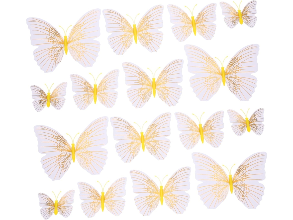 48 Pegatinas Doradas Con Forma Para Decoración De Paredes