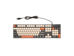 Teclado Gamer Fio 104 Teclas Usb 3 Cores Cute Compatível Windows Os X Cinza
