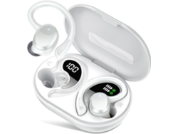 Auriculares Deportivos Blancos Bluetooth 5.4 68h Pantalla Led 4 Micrófonos Enc Ip7 Clips