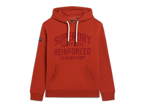 Sudadera con Capucha de Hombre SUPERDRY Motivo Bordado Worker Naranja (XL)
