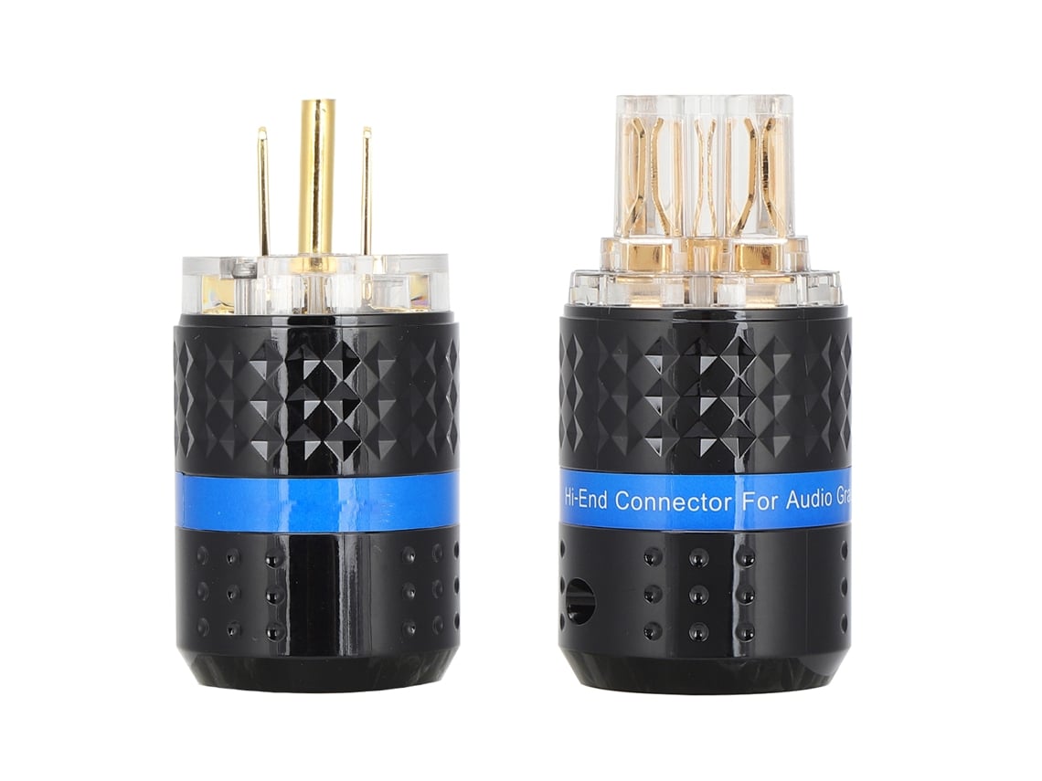 Conector De Alimentación Monosaudio De Cobre Puro Chapado En Oro De 24 Quilates, Conector De Audio 100-250vm103g F103g