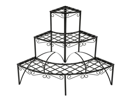 Estante Curvo De Soporte TECTAKE para Cajas De Flores De 3 Niveles