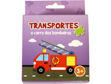 Puzzle EUROPRICE Transporte Coche De Bomberos (Edad Mínima: 3 Años - 25 Piezas)