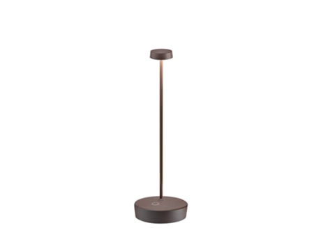 Lámpara de mesa LED Swap Pro corten, recargable y regulable ZAFFERANO