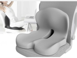 Cojín De Espuma Viscoelástica Para Asiento De Oficina Con Soporte Lumbar Para Sentarse Durante Largos Periodos (gris Claro) Digitallab