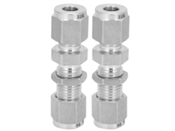 2 Conectores De Compresión Para Mamparo, Acero Inoxidable 316, Accesorio De Montaje De Doble Anillo Ф6