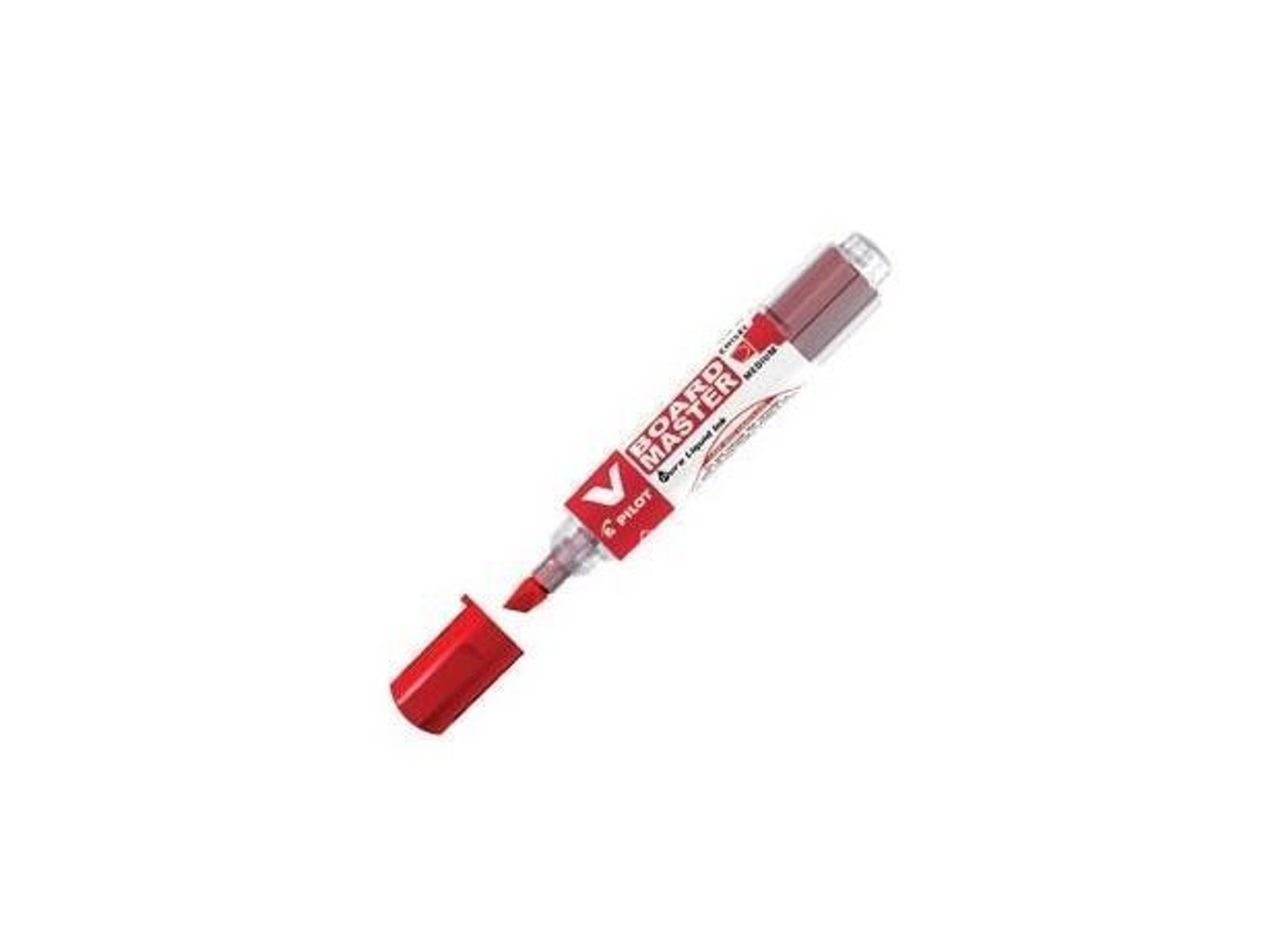 PILOT V Board Master Marcador 10 Piezas Punta de Cincel Rojo