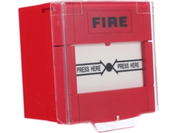 Botón De Alarma Contra Incendios Rojo Unipolar Con Reinicio Manual E Interruptor.