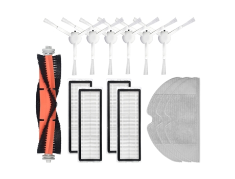 Juego de 14 piezas para Robot aspirador Xiaomi Mi 1C, accesorios para aspiradora inteligente, cepillos laterales invisibles, filtro, casquillo rodante