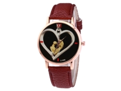 Reloj De Pulsera Unisex De Cuarzo, Estilo Casual, Ideal Para Estudiantes O Profesionales, Color Marrón Oscuro.