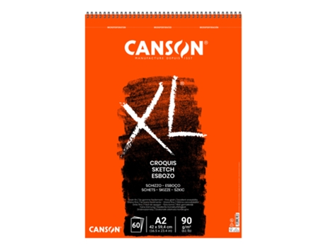 Bloc de dibujo CANSON Xl Croquis A2 espiral 90G 60Fl 200787106
