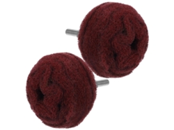 Nuobesty Kit De 2 Ruedas De Pulido Para Taladro Eléctrico Discos Abrasivos De 6x50mm En Tela No Tejida Roja Accesorio
