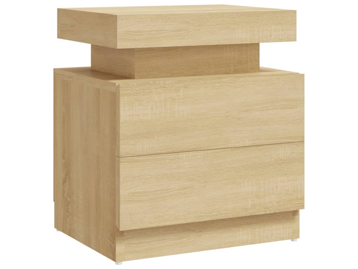 Mesa de Cabeceira LOVELY HOME Mesinha 45X35X52 Cm Aglomerado Carvalho Sonoma
