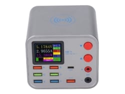 Estación De Carga Usb 150w 8 Puertos Qc3.0 Cargador Rápido De Pared Con Carga Inalámbrica Para Teléfonos Y Laptops