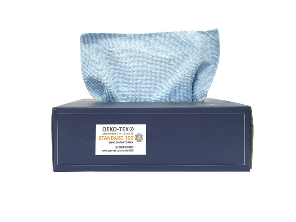 MEOIRUERY Paño de Limpieza de Microfibra, Toallas Reutilizables sin Pelusa, 15 Unidades con Caja, 8,66 x 11,8 Pulgadas, para Hogar, Cocina y Coche