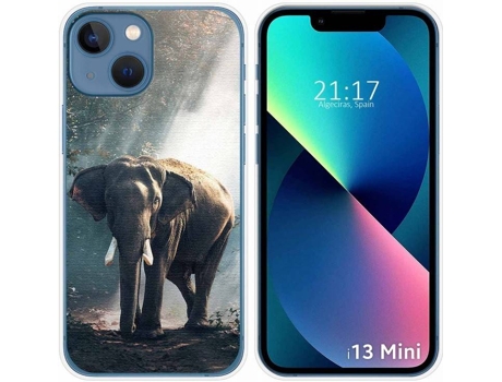 Carcasa iPhone 13 Mini (5.4) TUMUNDOSMARTPHONE Elefante Dibujos Multicolor