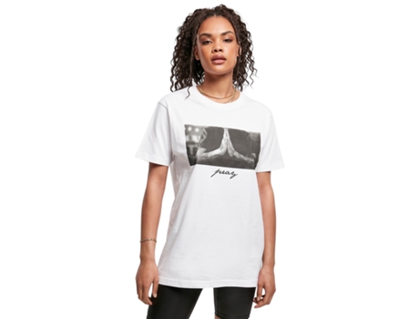Camiseta de Mujer MISTER TEE Pray Blanco (L)