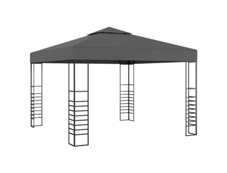 MAISON EXCLUSIVE Carpa cenador de jardín gris antracita 3x3 m