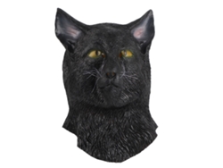 Máscara Realista De Cabeza De Gato Negro Para Fiestas De Halloween, Carnavales Y Cosplay.