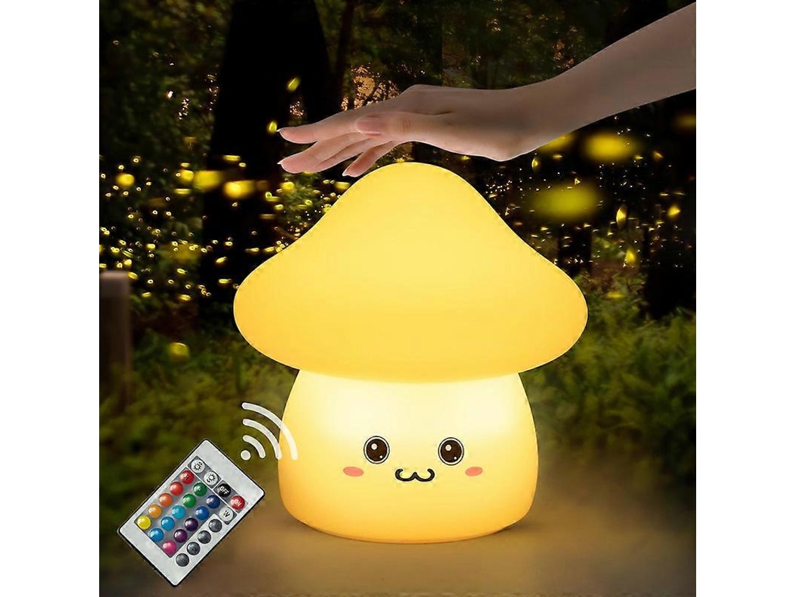 Luz nocturna con forma de seta, luz nocturna de silicona para bebés y niños pequeños Rosewell