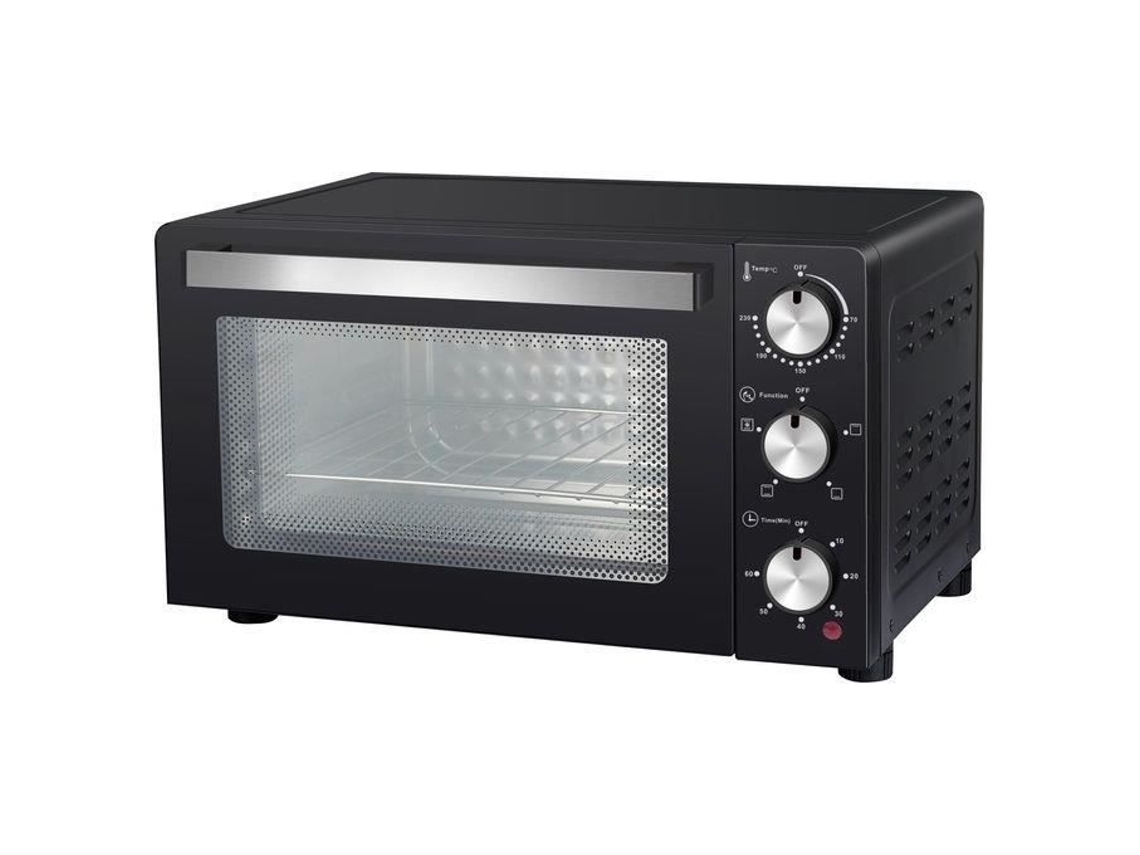 MELCHIONI Horno eléctrico Devil 23 L 1200 W con 3 modos de cocción Horno eléctrico ventilado con temporizador de 60 minutos doble