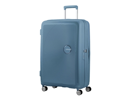 Maleta De Viaje AMERICA TOUSRISTER Soundbox (Grande - 77Cm - Expansível - 4 Rodas - 4,2 Kg) Azul Pedra