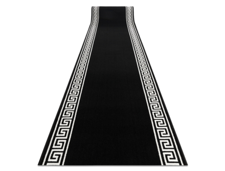 Alfombras de Pasillo DYWANY LUSZCZOW (90 x 1050 cm - Polipropileno - Negro)