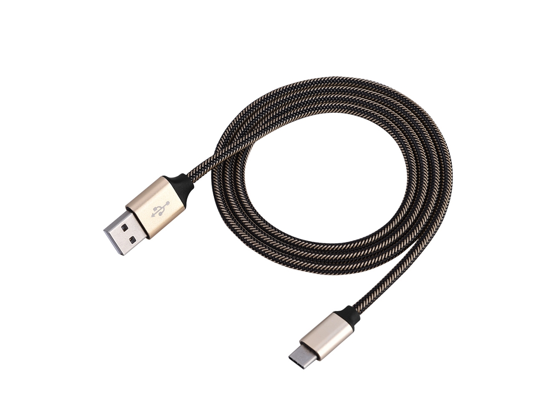 Cable De Datos Trenzado Type-c 3a De Carga Y Sincronización Para Letv Xiaomi Huawei Gold