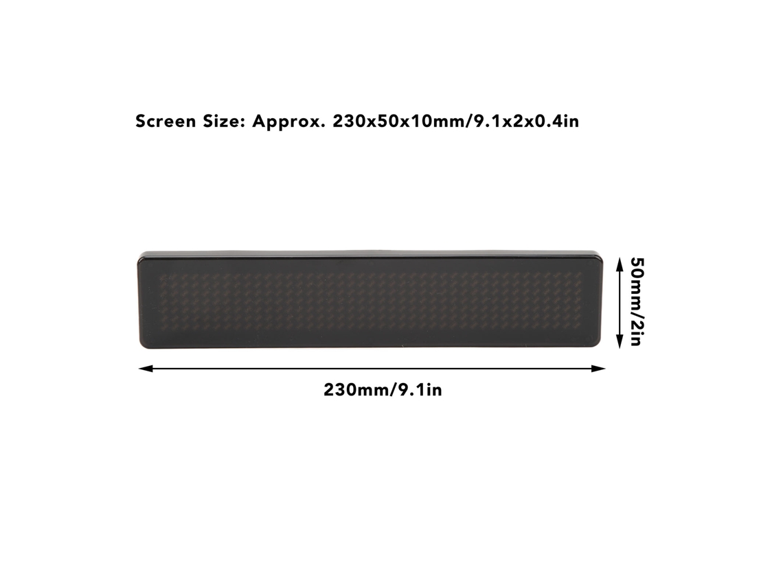 Panel LED para automóvil 2026as con control remoto programable, letras azules, pantalla publicitaria, 5-12 V Z741b