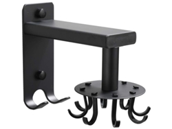 Soporte de pared para utensilios Rebe-porta con ganchos giratorios ajustables, 8 ganchos de aluminio, organizador de cocina.