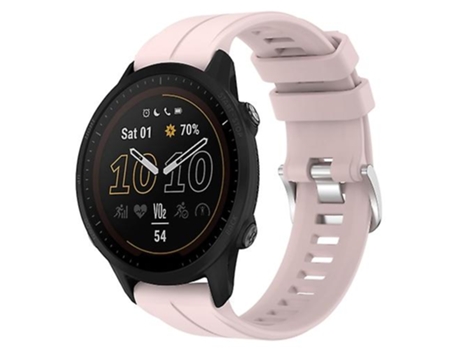 Correa para Garmin Forerunner 955 22 mm Correa de reloj de silicona de color sólido rosa VENISYMLIS