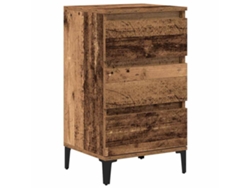 Mesita de noche antigua de madera con cajón MAISON EXCLUSIVE 45x35x44 cm