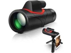 Monóculo Potente Monóculos De Alta Definição 12x50 Bak4 Lente De Luneta Potente Tripé Monocular Starscope Com Suporte Para Smartphone Preto Saisiyiky