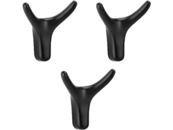 Rebe-perchero De Pared De 3 Piezas Con Gancho Doble Cabeza Animal Metal Duradero Para Abrigos Sombreros Llaves Negro