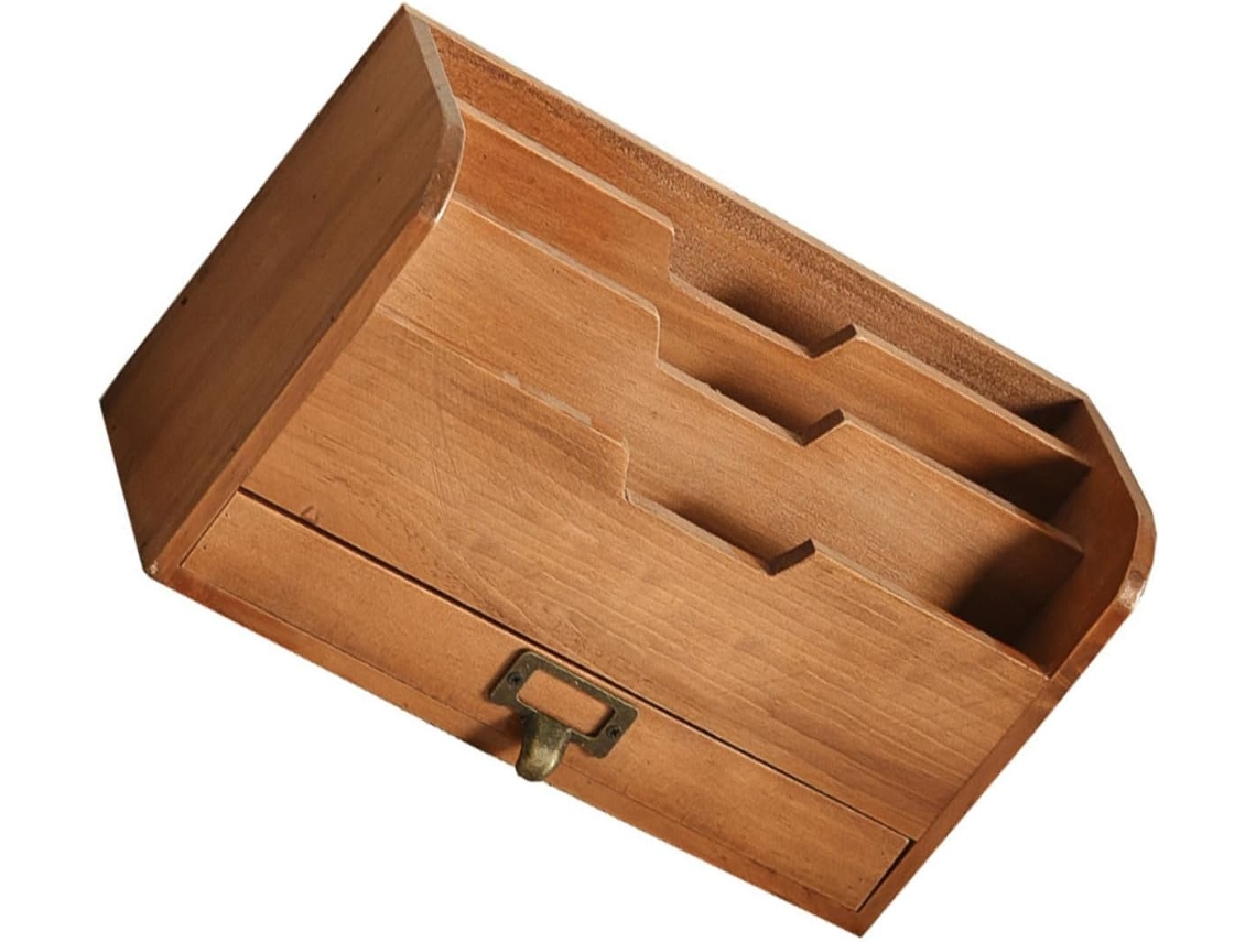 Organizador De Escritorio Y Estante De Almacenamiento, Estante De Madera Para Libros