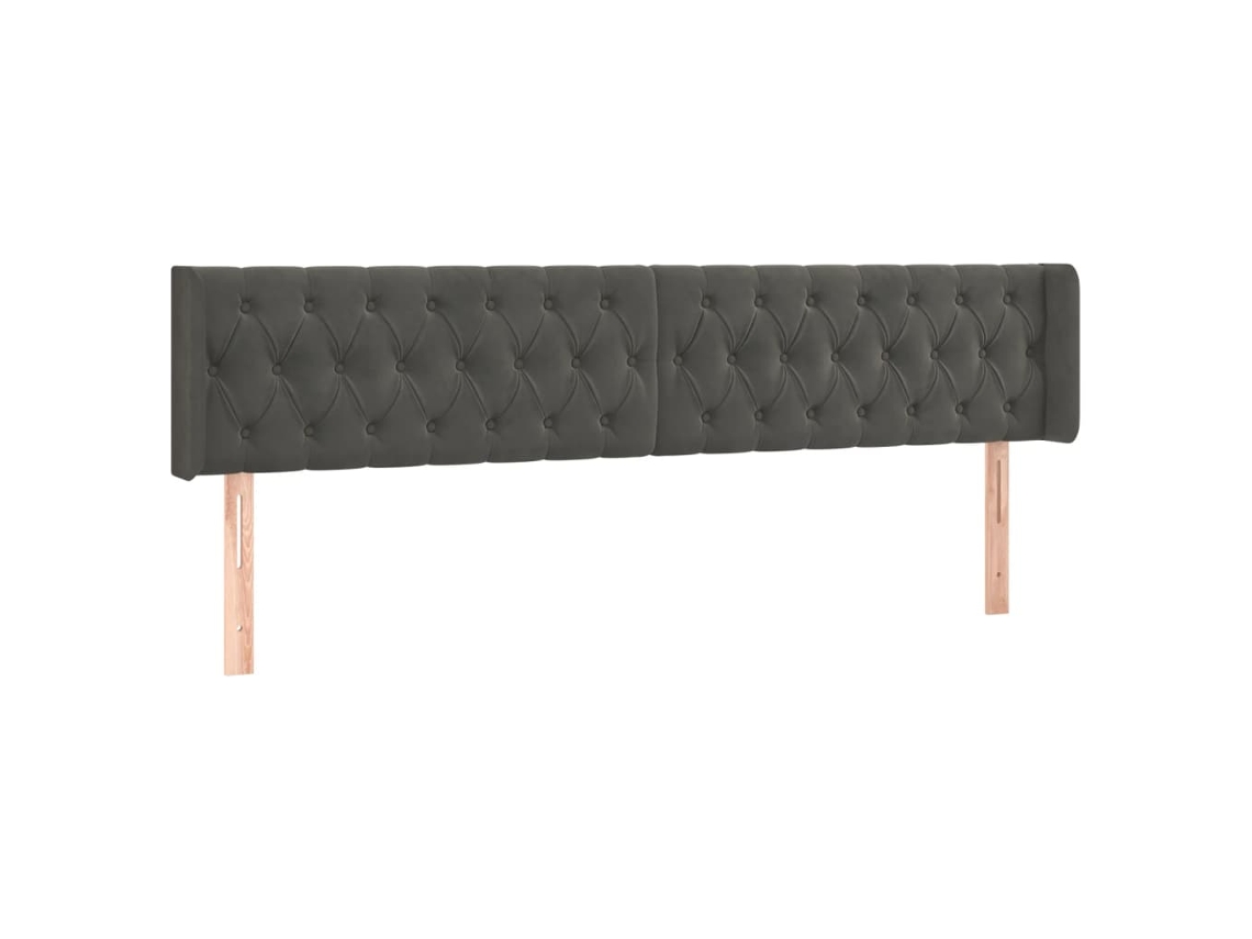 Maison Exclusive - Cabecero De Terciopelo Gris Oscuro 183x16x78/88 Cm
