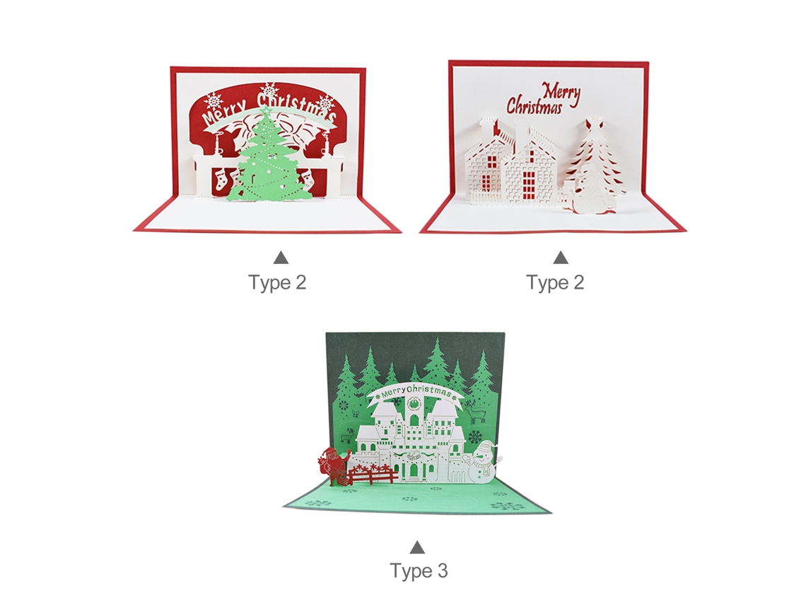 Tarjetas De Navidad Pop Up 3d Con Sobre Decoración De Navidad Regalo Para Fiestas De Navidad Y Año Nuevo