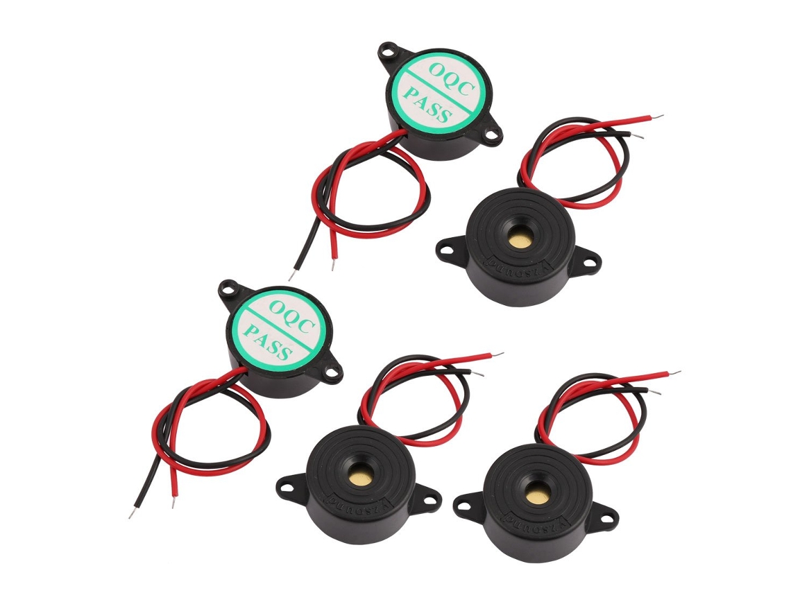 5 Unidades De Zumbador Electrónico Estéreo Pasivo De Alto Decibelio, 2 Terminales, Dc12v, 10 X 23 Mm
