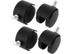 Ruedas Negras 5,1 Cm 10 Mm 191f Giratorias 4 Unidad