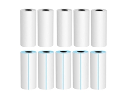 Papel de Repuesto para Impresora Fotográfica Portátil, 5 Rollos de Papel Térmico 5 Rollos de Papel Adhesivo SIURN