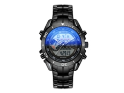 Reloj De Negocios Para Hombre (negro), Doble Pantalla, Electrónico E Impermeable.