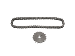 Kit De Cadena Y Piñón De Acero 428 19t 17 Mm De 60 Eslabones Para Motocicletas De 50 Cc A 250 Cc - Alta Durabilidad