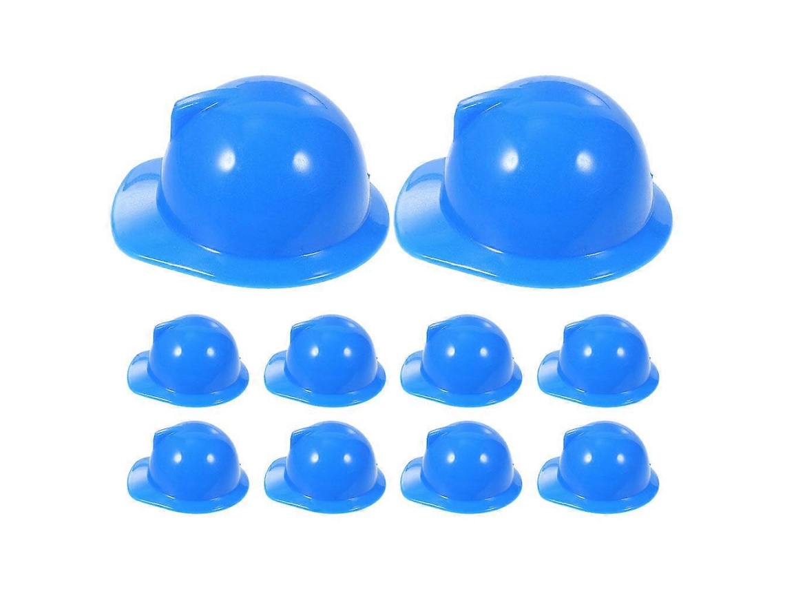 Omni-10 Gorros De Construcción Mini Plástico Para Muñecas Accesorios De Juego Decoración Mascotas 4x3,7x2cm Azul