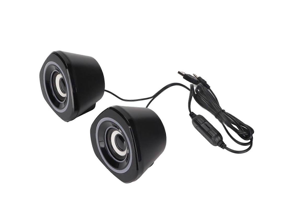 Altavoces para computadora, pequeños altavoces de escritorio con cable, Plug and Play, alimentación USB, con luz LED para Xbox PC Chennnls