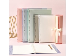 Cuaderno Recargable B5 Con 26 Agujeros, Cubierta Flexible De Pp Impermeable, 30 Hojas, Enrollado.