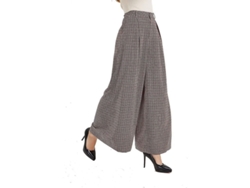 2026-pantalones Culottes Anchos De Mujer High Waist Con Cierre Cremallera Y Bolsillos Laterales De Tela Fluyente Y Antiestática