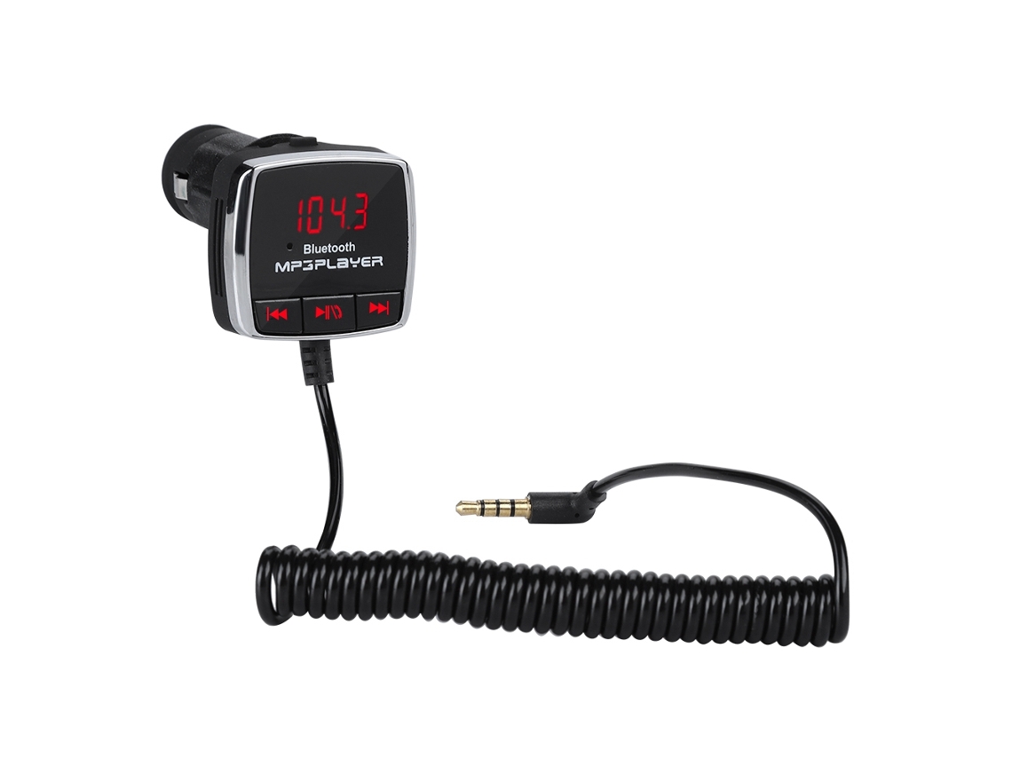 Transmisor FM inalámbrico Bluetooth, cargador de coche y reproductor MP3
